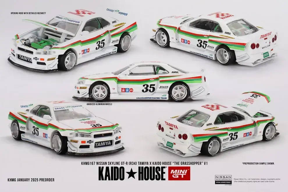 Nissan Nissan Skyline GT-R (R34) TAMIYA x KAIDO HOUSE "The GRASSHOPPER" V1
