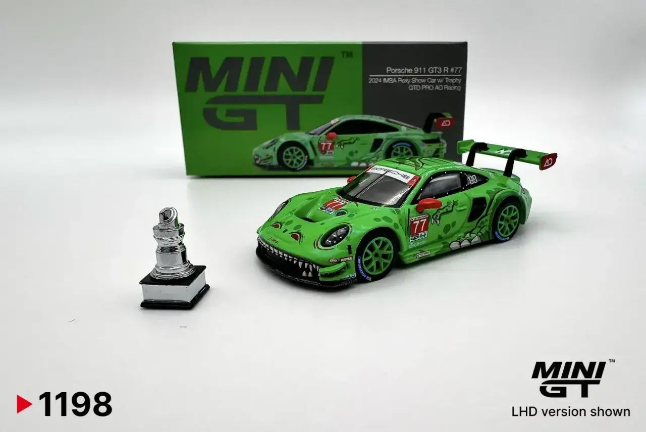 Porsche Porsche 911 GT3 R  #77 GTD PRO AO Racing 2024 IMSA Rexy Show Car w/ Trophy