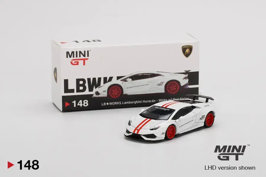Lamborghini LB★WORKS Lamborghini Huracán ver. 1 White w/ Red Stripe