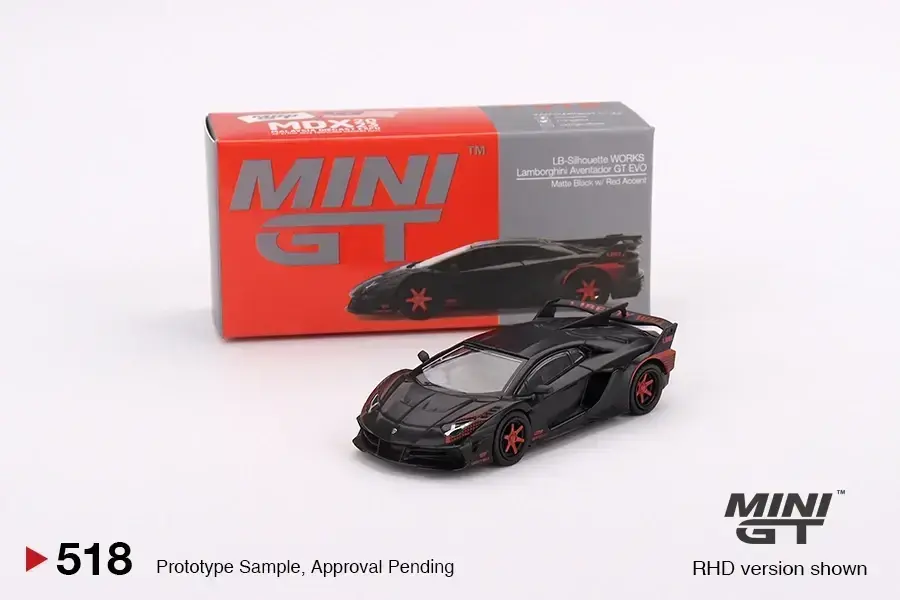 Lamborghini LB-Silhouette WORKS Lamborghini Aventador GT EVO Matte Black w/Red Accent